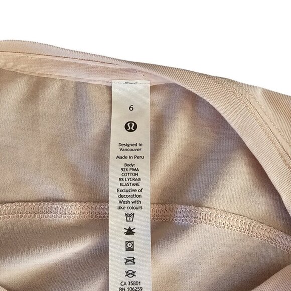 Lululemon Womens Gather & Grow Long Sleeve Top, Pink, Wrap Shirt, Cotton, 6 - Picture 7 of 9